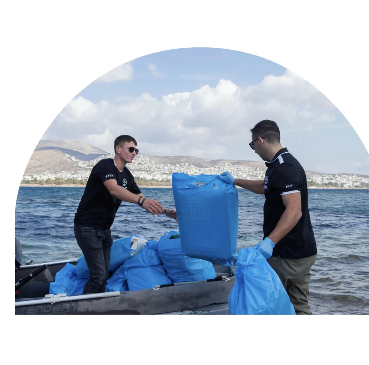 Coastline cleanup activity